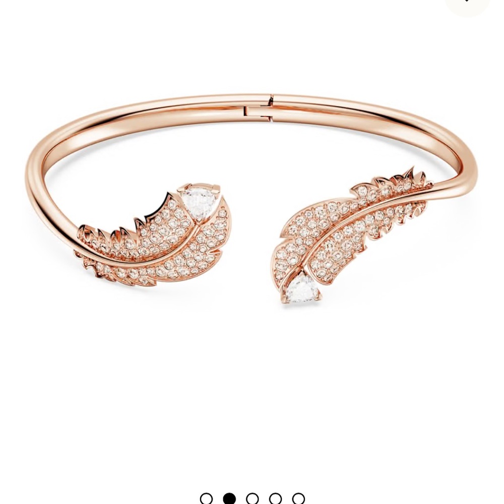 Swarovski Rose Gold Feather Bracelet